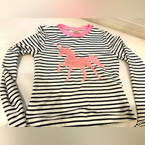 Osh Kosh Sequin Flip Rash Guard Navy White Pink. Size 8 girls
